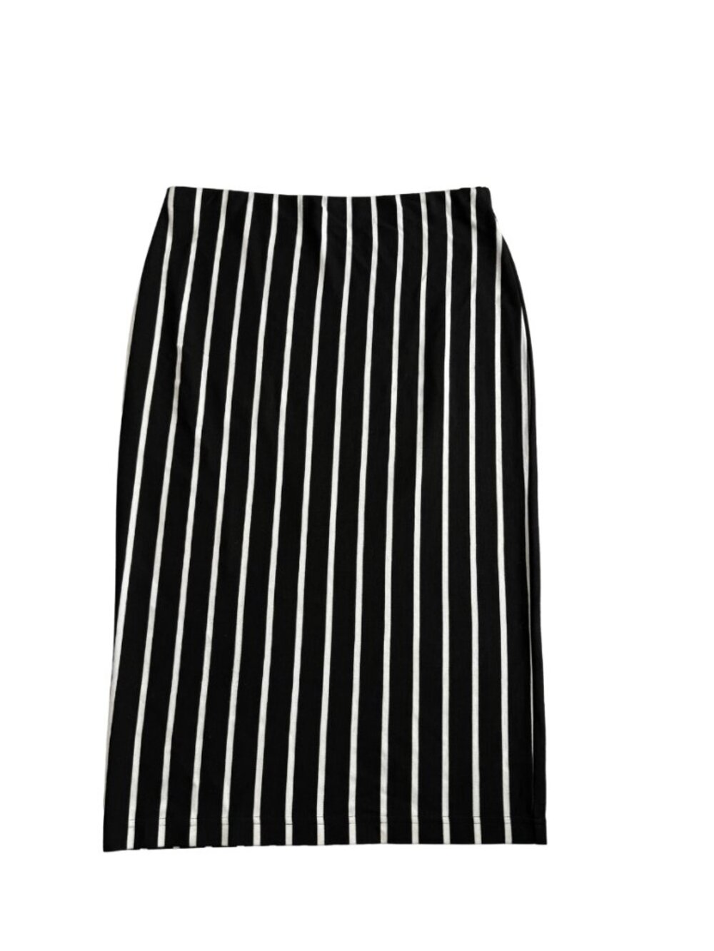 Sanctuary Black and White Vertical Striped Stretchy Pencil Skirt Sz L